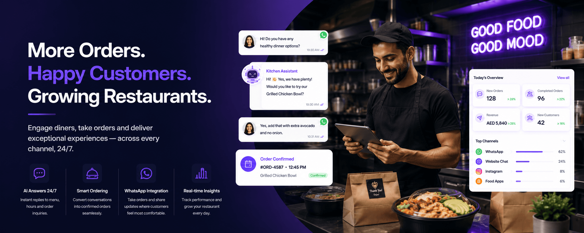 Kuro AI assistant for Restaurants & F&B