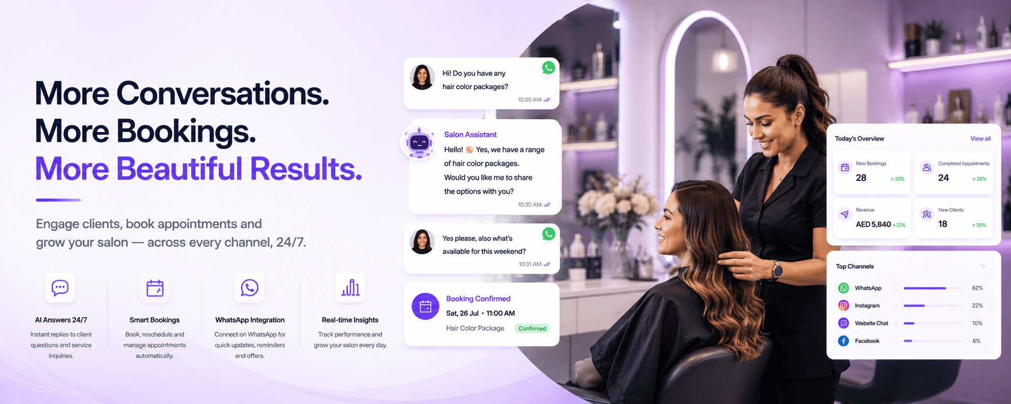 Kuro AI assistant for Beauty, Salons & Spa